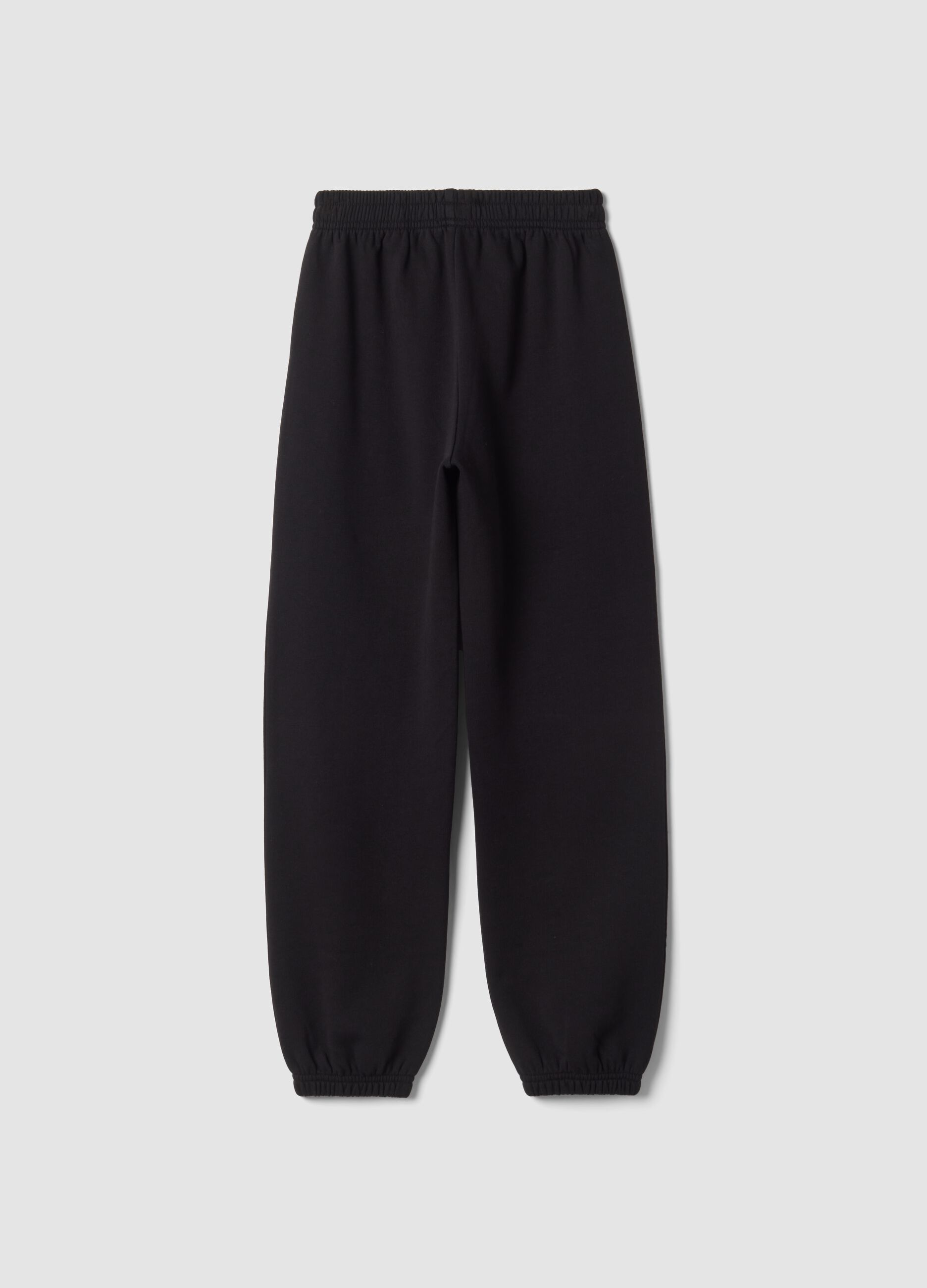 Pantaloni jogger neri in puro cotone