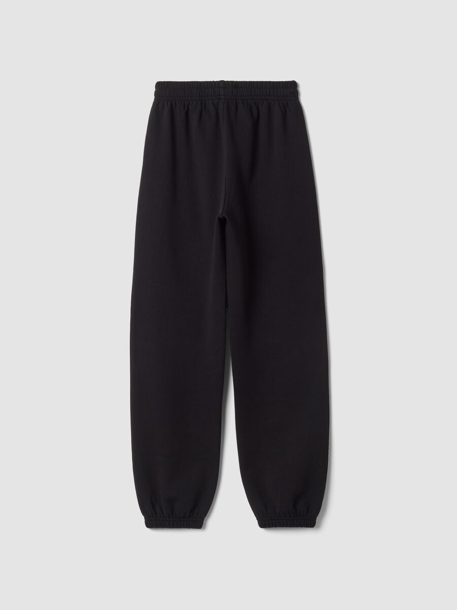 Black pure cotton joggers_1