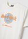 White pure cotton regular fit T-shirt with Hard Rock Cafe logo_5