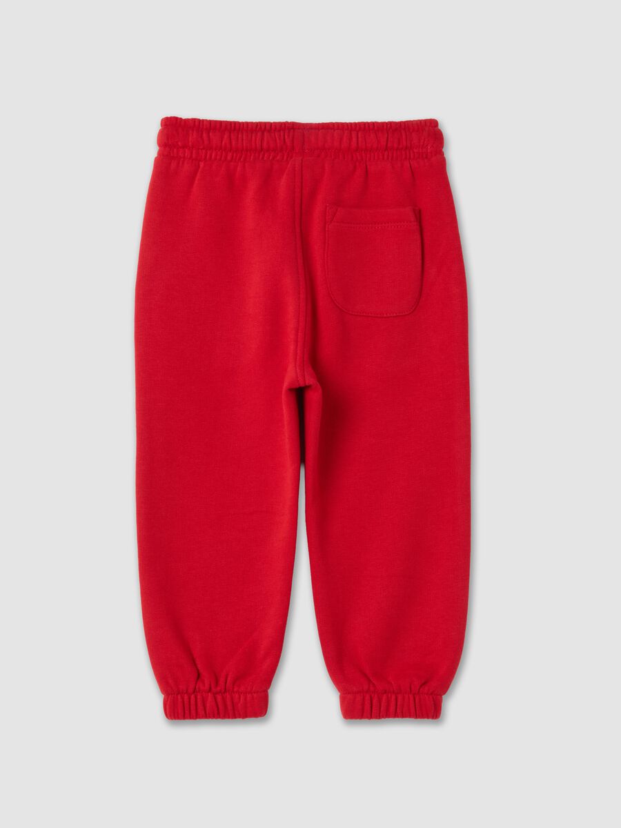 Pantaloni jogger rossi in puro cotone organico_1