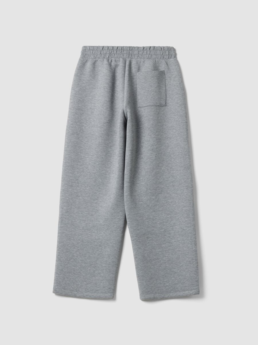 Grey melange stretch viscose over-fit trousers_2