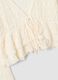 White stretch top with deep V-neck and ruffle trim_5