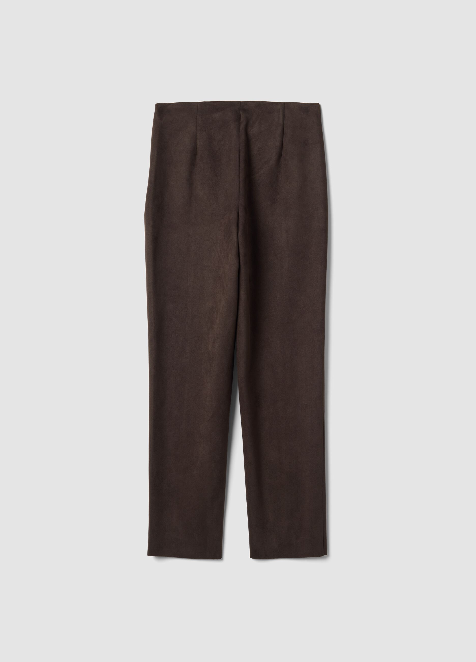 Leggings verdi in tessuto elasticizzato slim fit