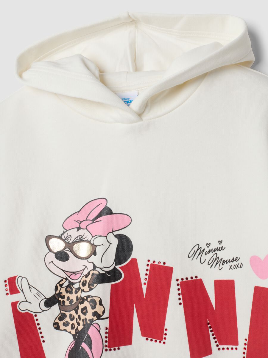 White cotton-blend Minnie print jogging set, regular fit_2
