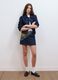Blue pure cotton denim skirt_0