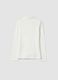 White pure cotton turtleneck T-shirt, regular fit_1