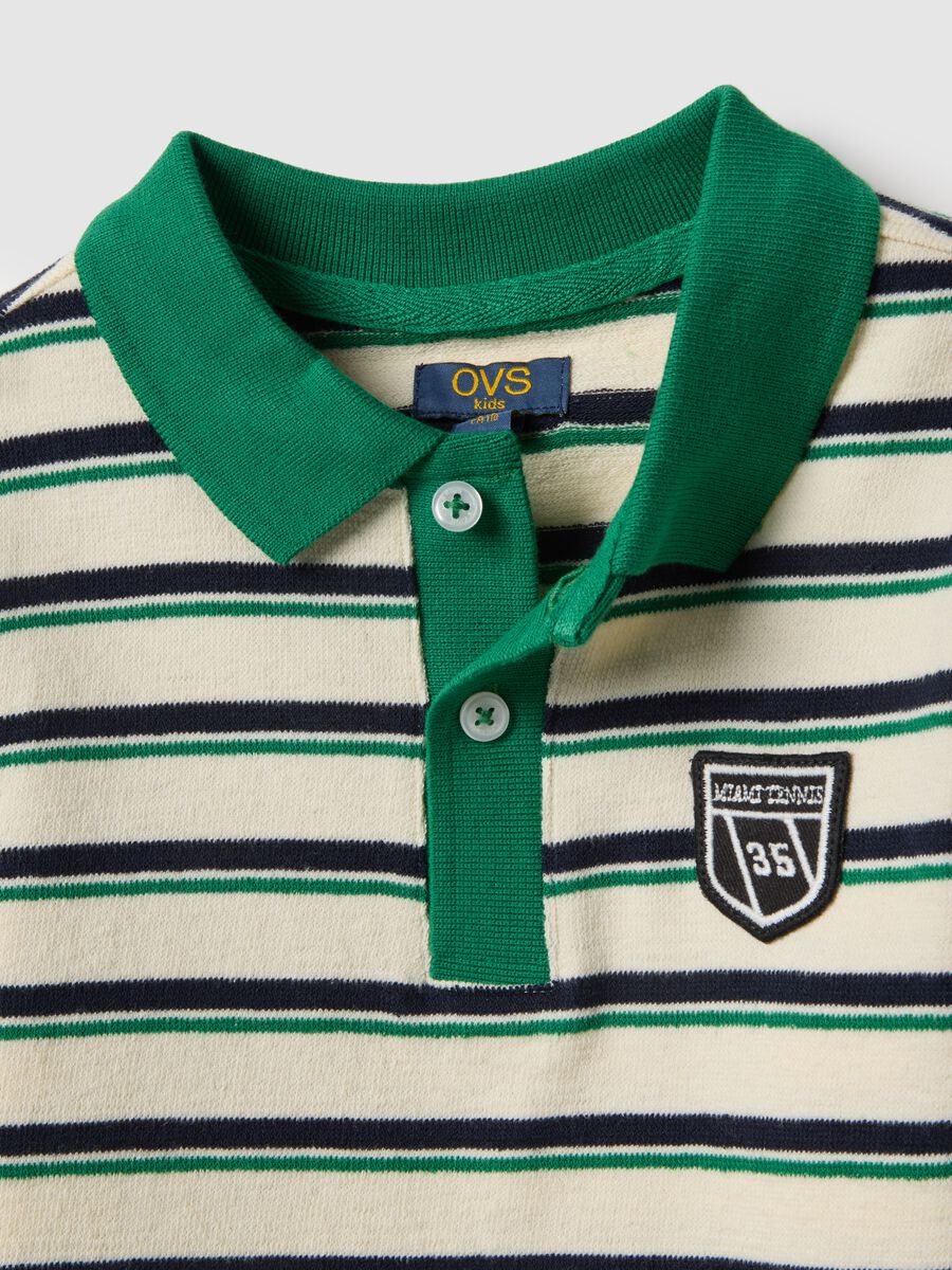 Children's multicolour striped cotton blend polo regular fit_2