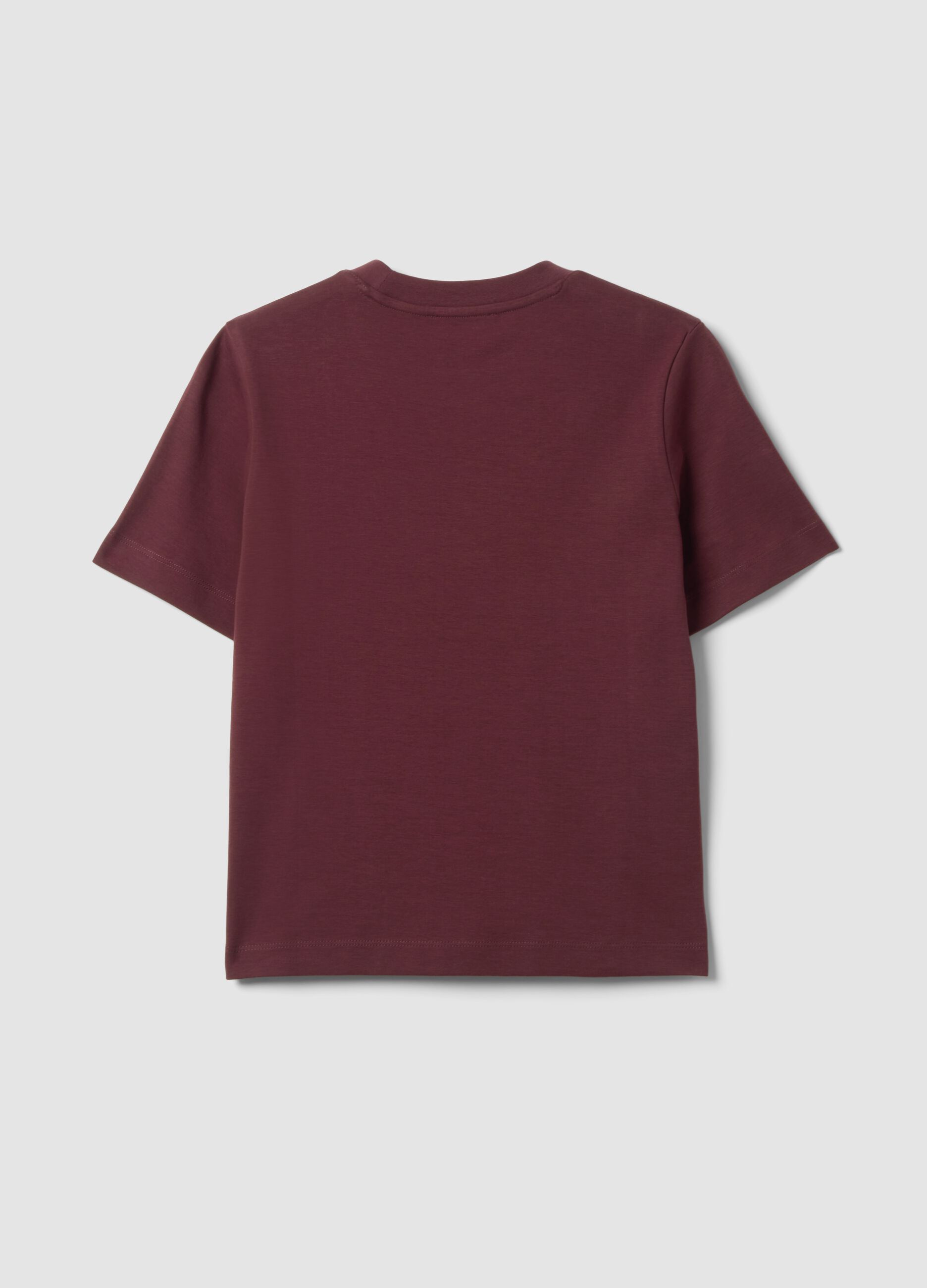 تي شيرت The Iconic Tee بنفسجي من قطن خالص بقصّة مريحة