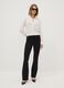 Black flared leggings in stretch viscose Milano stitch_1