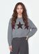 Maglia grigia in tessuto elasticizzato con motivo a stelle over fit_1