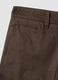 Brown pure cotton carrot-fit chino trousers_5