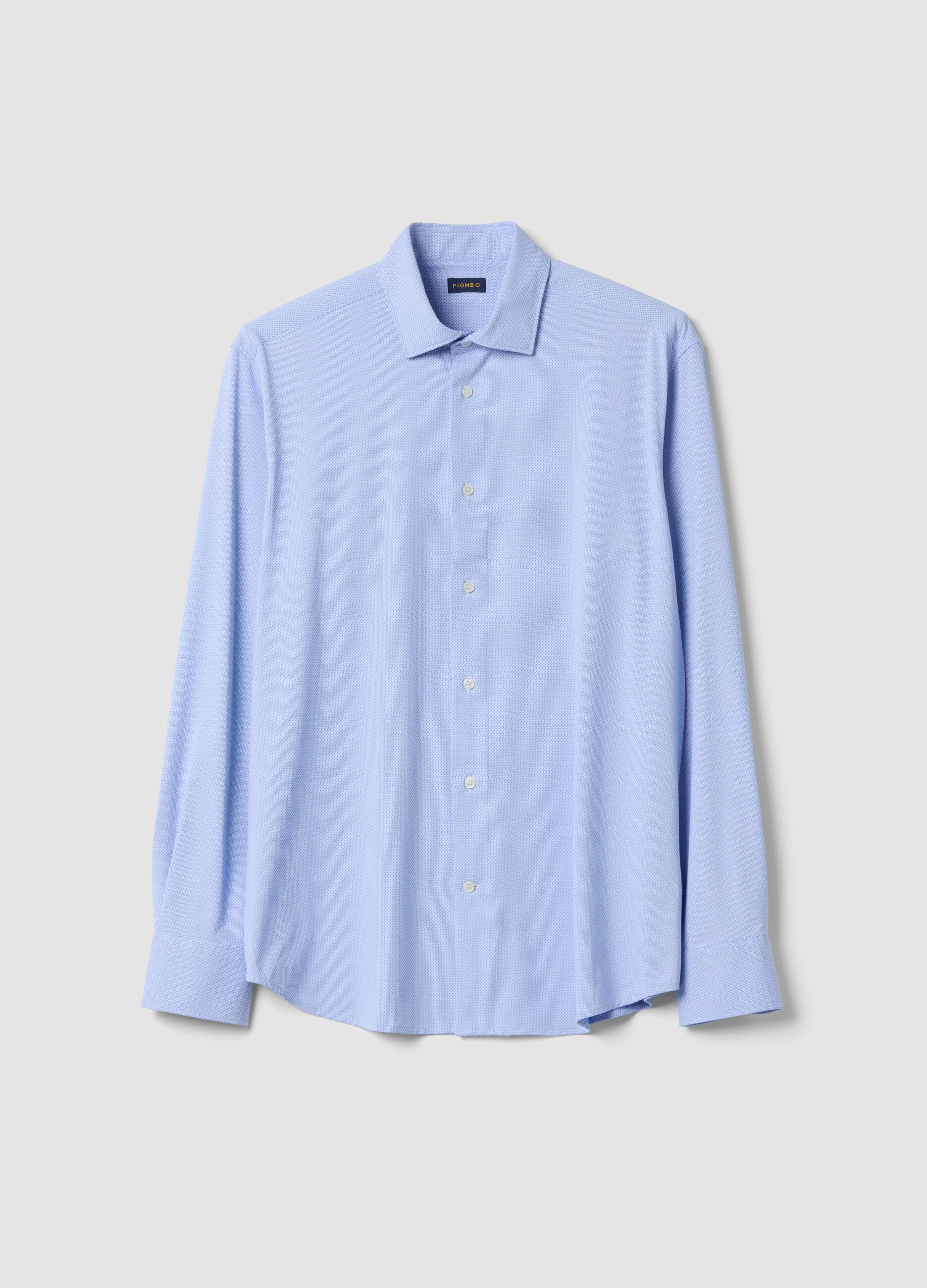 Camicia traspirante azzurra in tessuto elasticizzato 4 Way Stretch slim fit