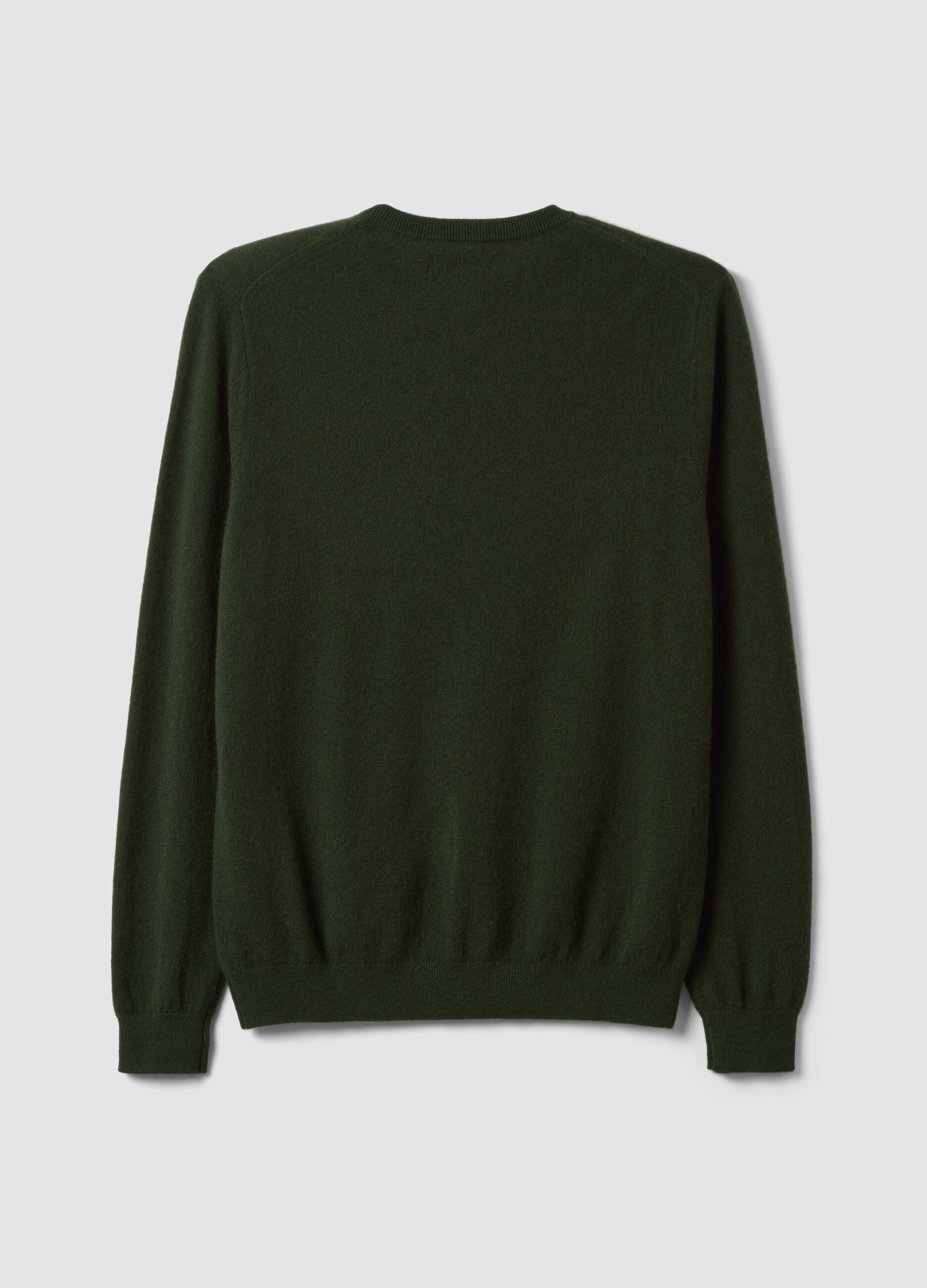Green pure cashmere regular-fit jumper