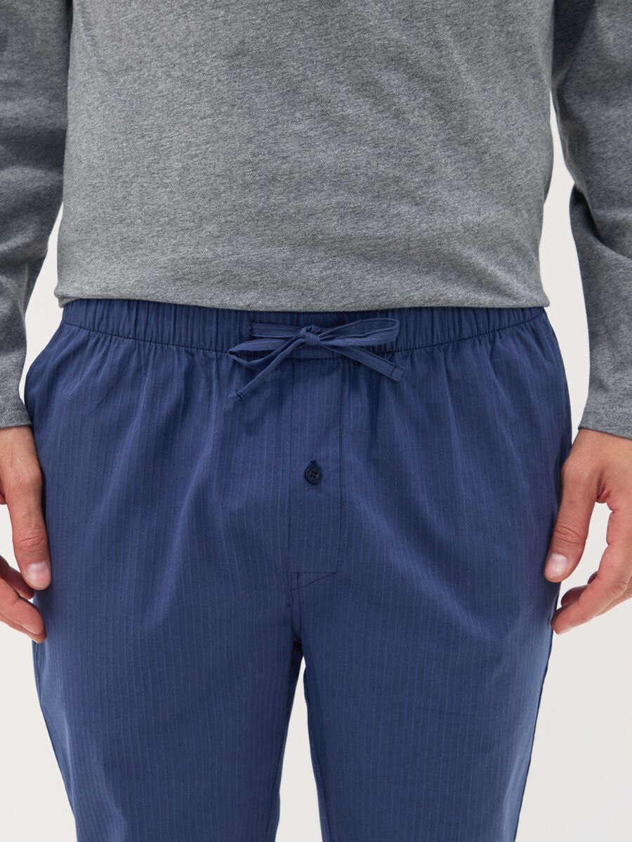 Blue organic cotton pyjama trousers_2