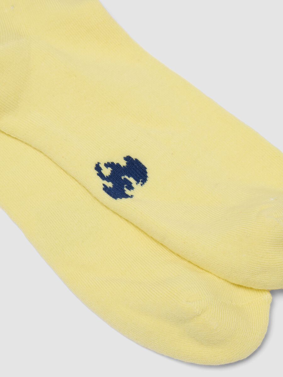 Yellow stretch cotton sports socks_2
