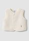 White teddy-effect gilet, regular fit_0