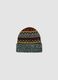 Multicolour beanie with jacquard pattern and embroidery_2