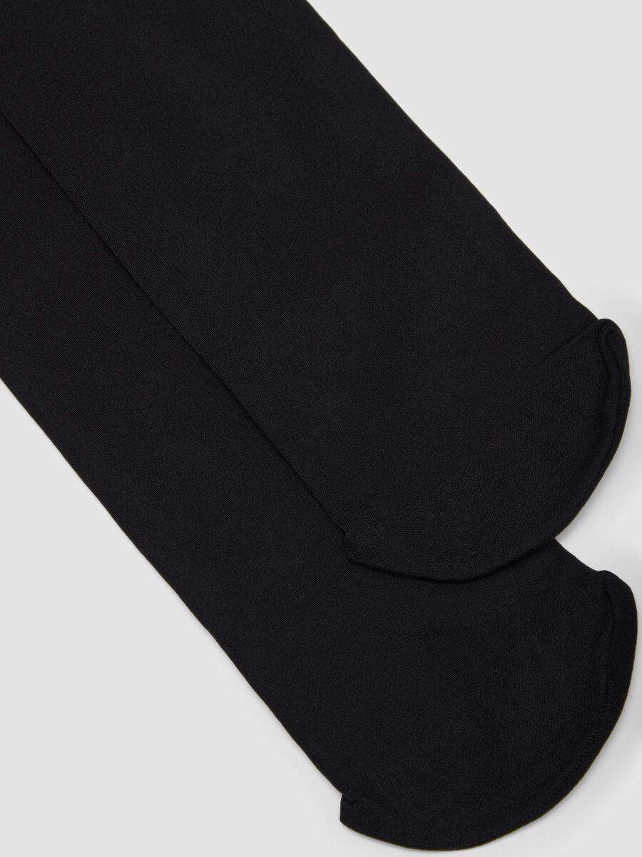 Opaque black stretch tights_1