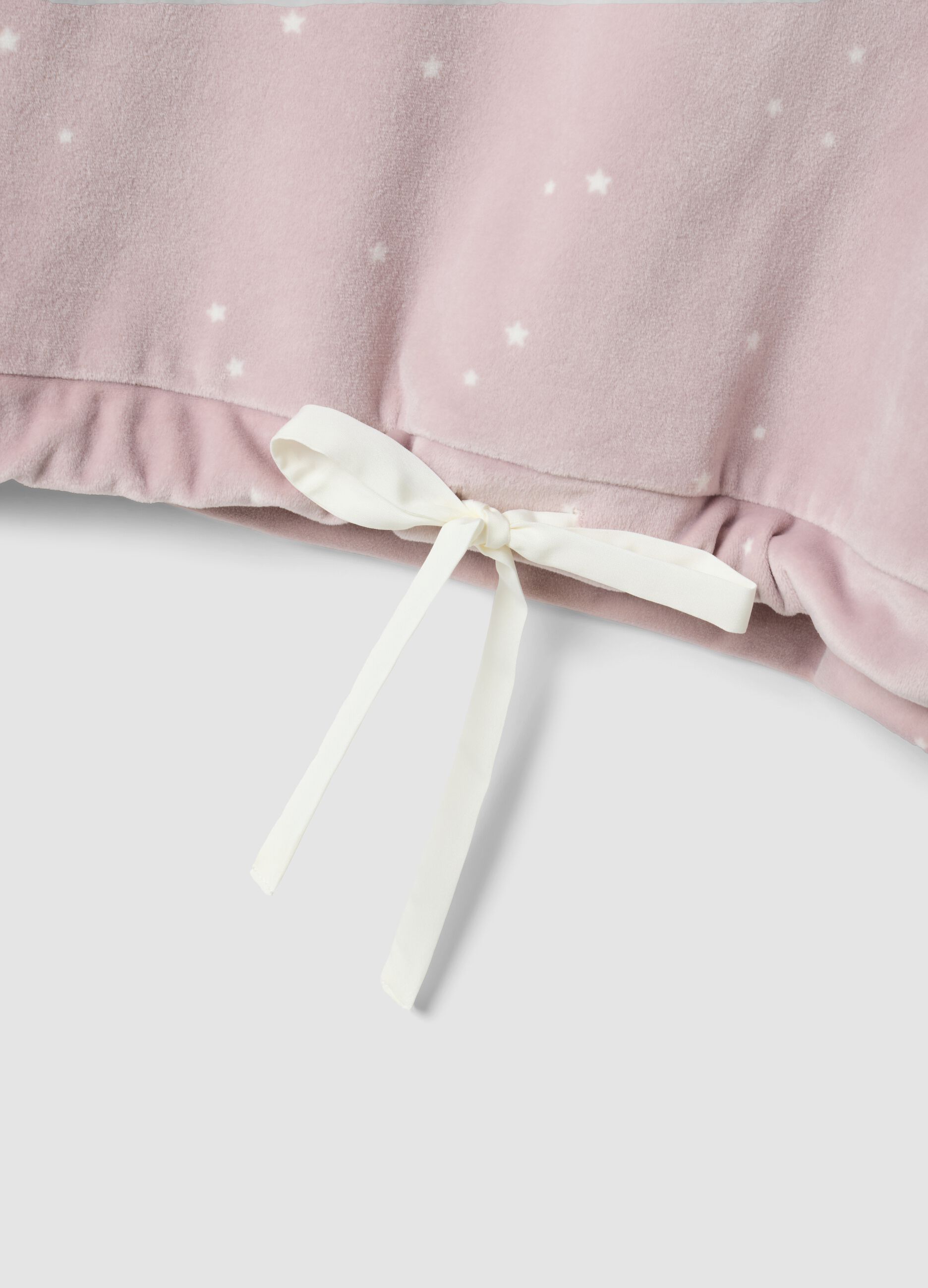Purple stretch jersey pyjama sweatshirt with star print