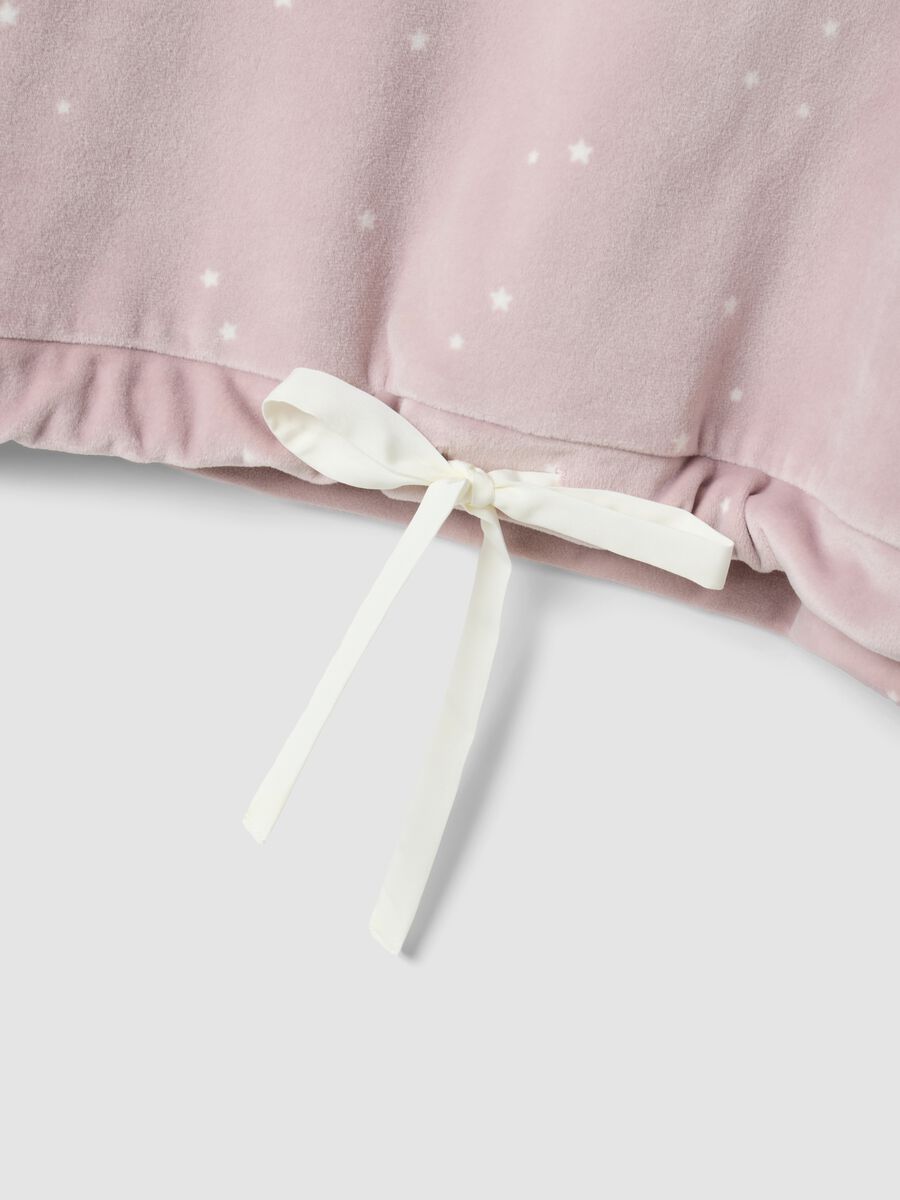 Purple stretch jersey pyjama sweatshirt with star print_5