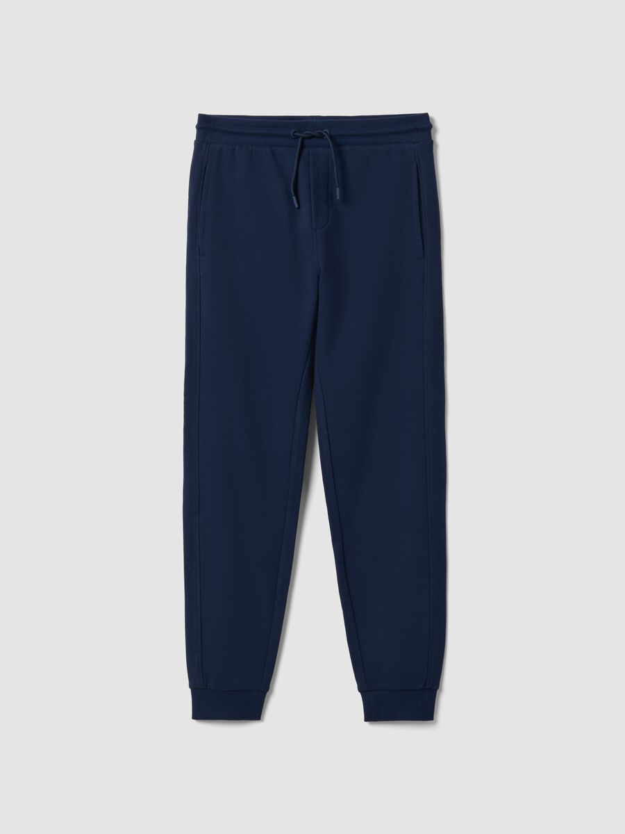 Blue organic cotton jogger trousers_0