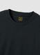 Black long-sleeve T-shirt in 100% organic cotton with crew neck_5
