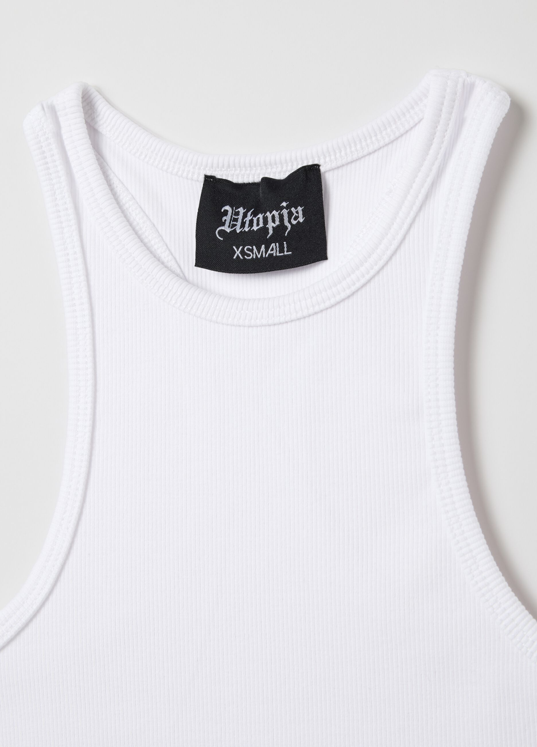 Vest Top Crew Neck White