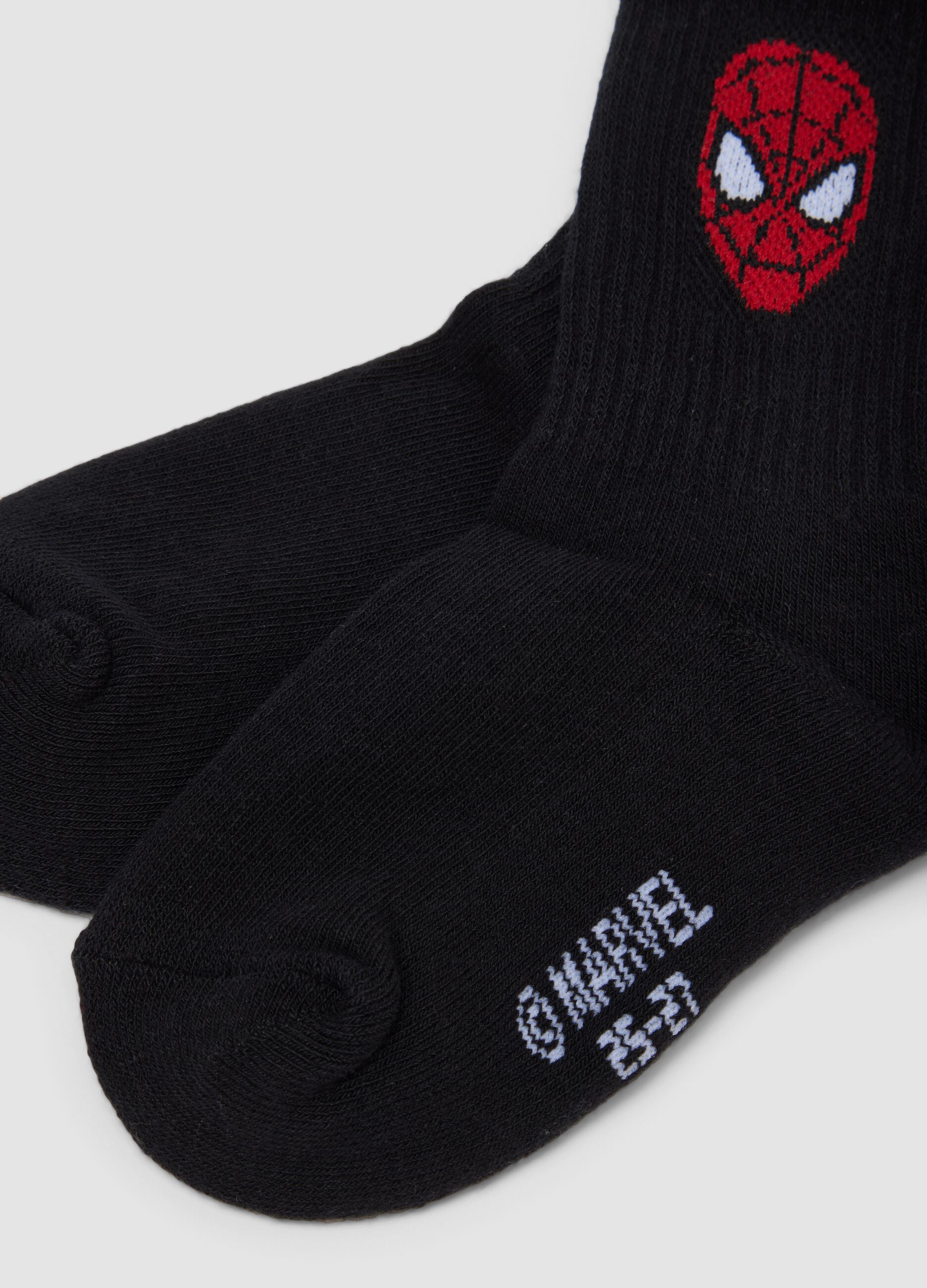 2-pack of MARVEL Spider-Man organic stretch cotton ankle socks