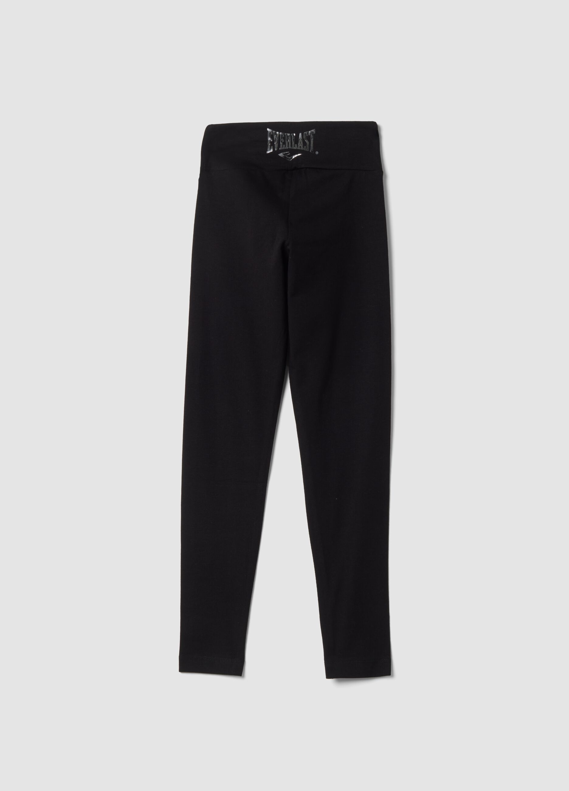 Black stretch cotton leggings