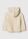 Cardigan bianco con cappuccio in puro cotone_1