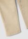 Pantaloni chino beige in cotone elasticizzato a coste_2