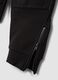 Black cotton-blend joggers with ankle zips_3