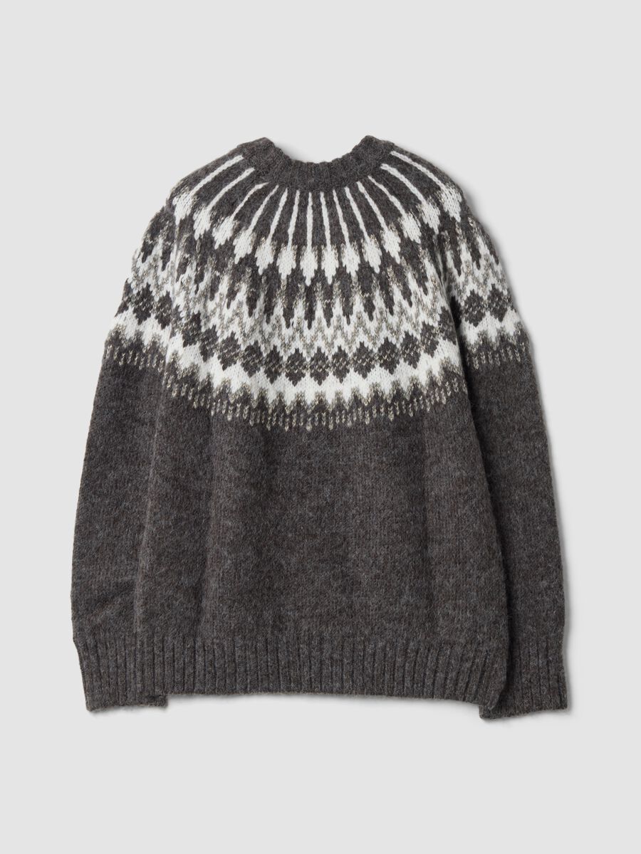 Grey Jacquard Crew-Neck Jumper, Regular Fit_2