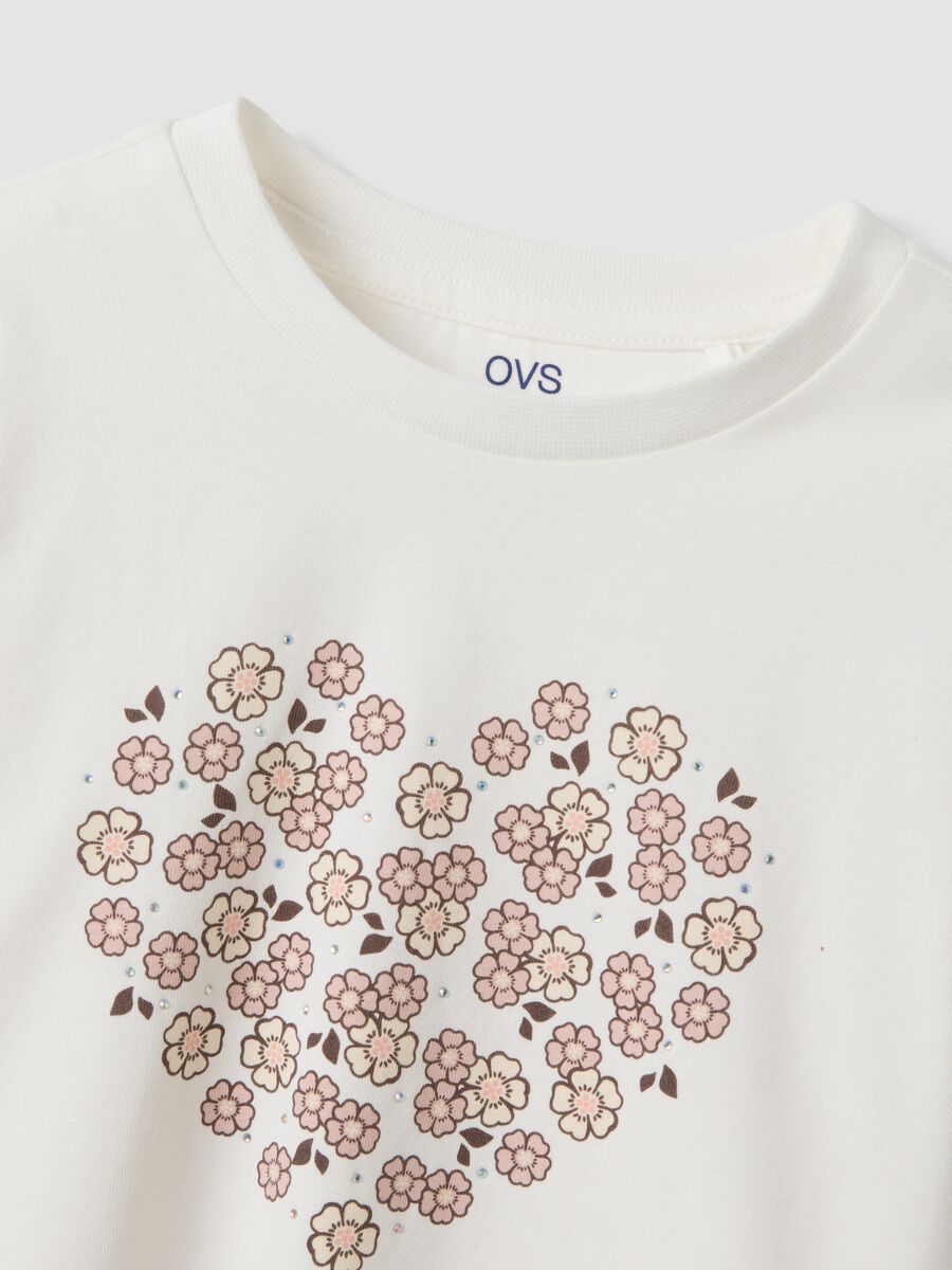 T-shirt bianca in puro cotone organico con girocollo_2