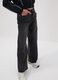 Black culotte jeans in a cotton, lyocell and viscose blend for girls_2