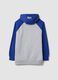 Grey marl cotton-blend hoodie with drawstring hood and print_2