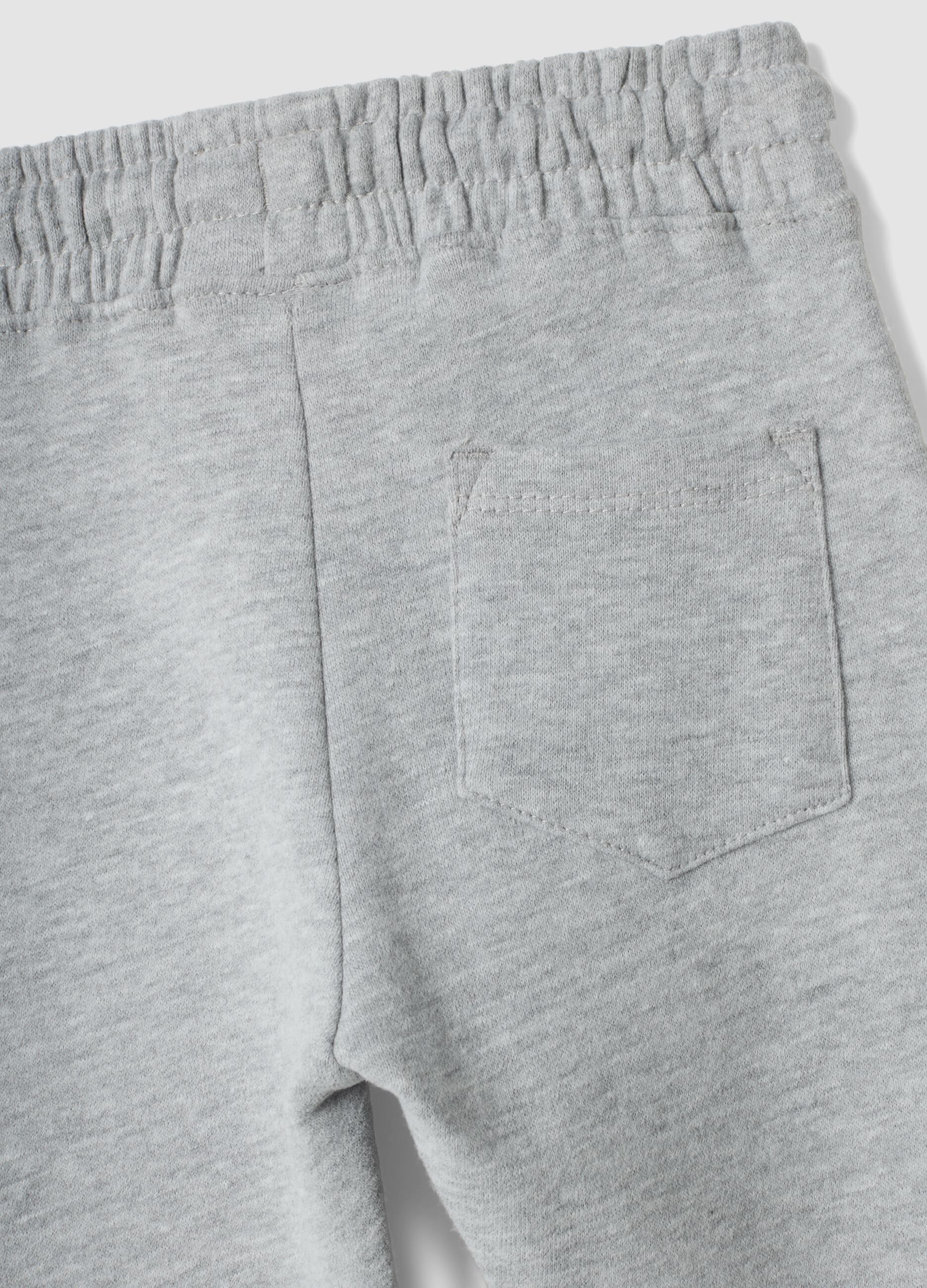 Pantaloni jogger grigi in puro cotone