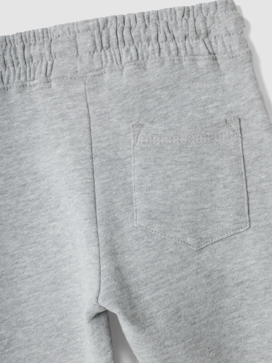 Grey pure cotton jogger trousers_3