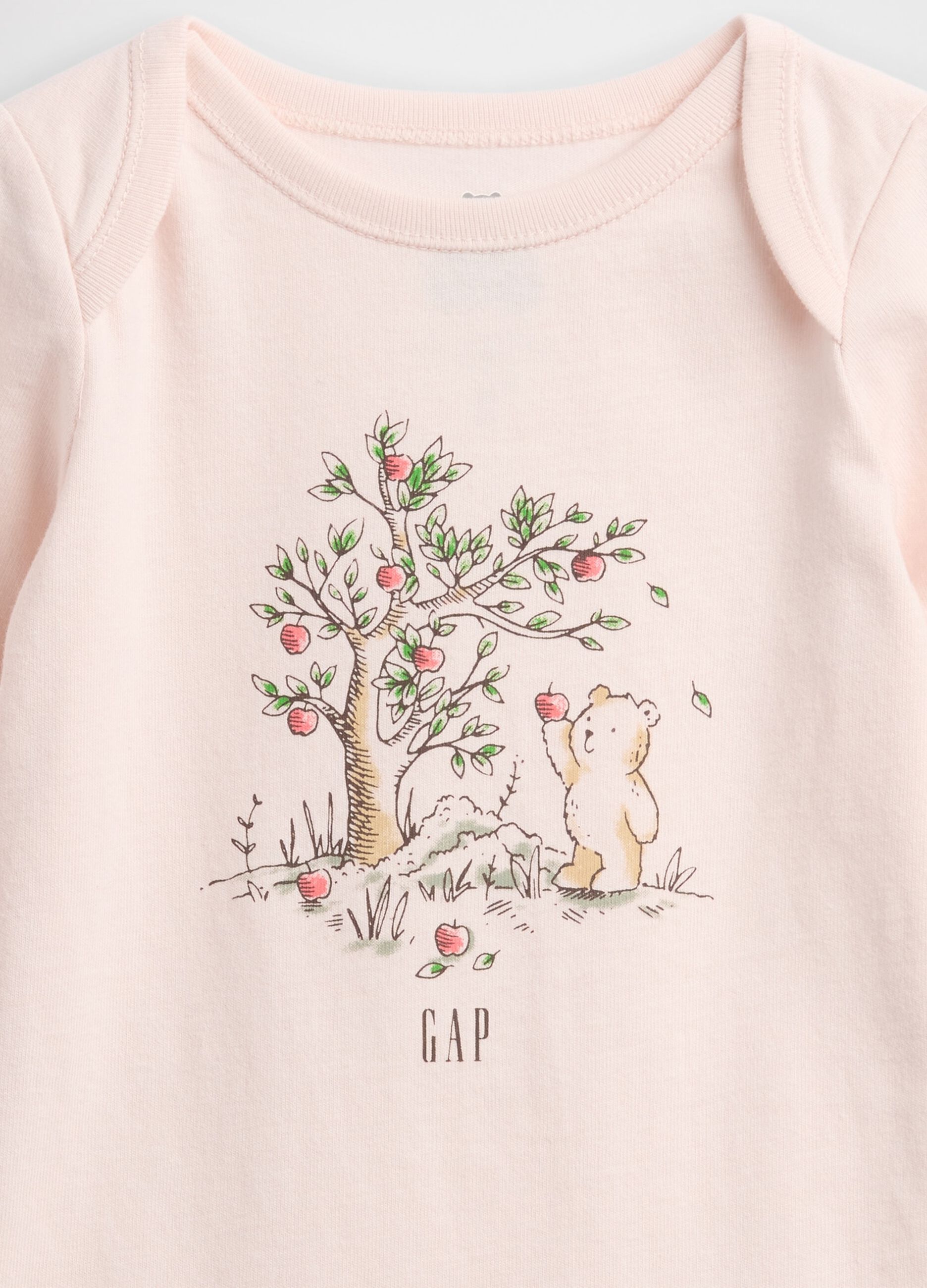 Pink cotton bodysuit for unisex newborns