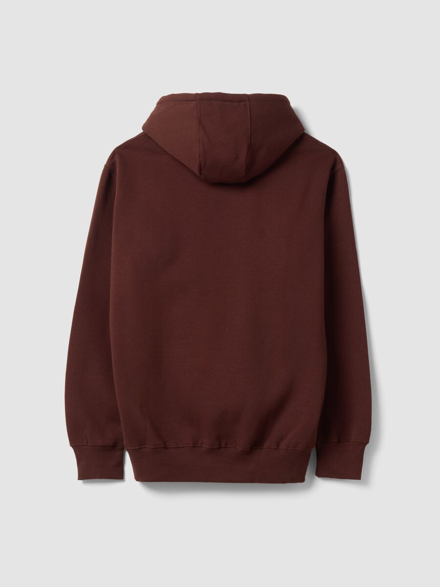 Brown cotton-blend hoodie with Jeep print, relaxed fit_2