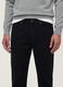 Black straight-leg trousers in stretch cotton twill_3