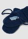 Set blu con cappello e muffole in maglia jacquard_2