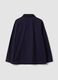 Blue pure cotton regular-fit shacket with zip_6
