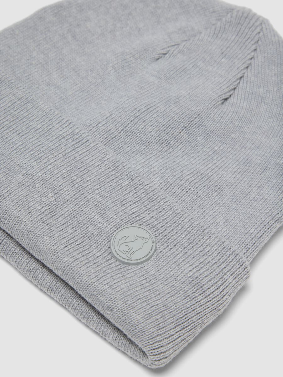 Grey cotton-blend jersey knit hat_2