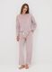 Purple stretch jersey pyjama sweatshirt with star print_2