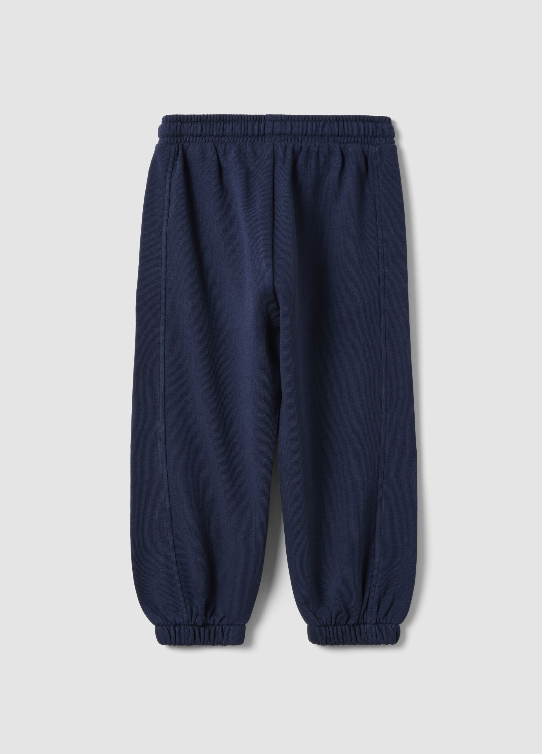 Blue joggers in pure organic cotton