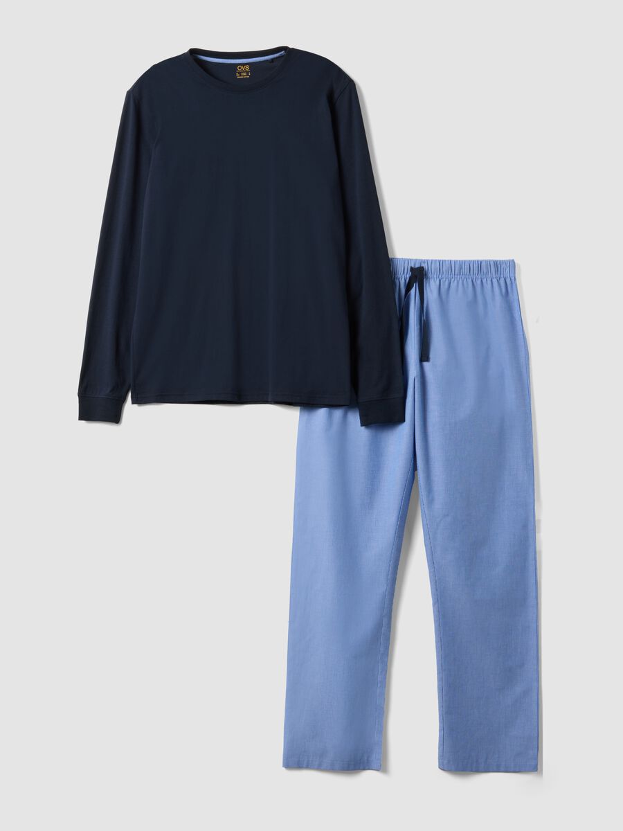 Brown striped organic cotton pyjamas, regular fit_4