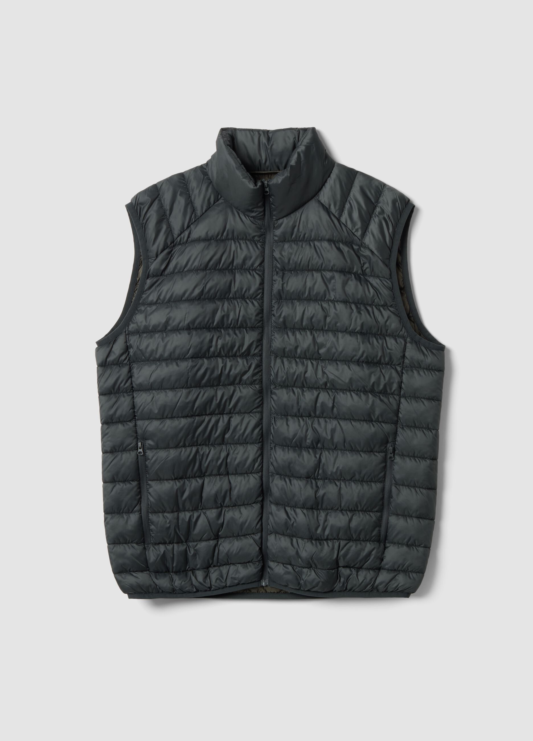 Grey Ultralight Padded Gilet with Zip