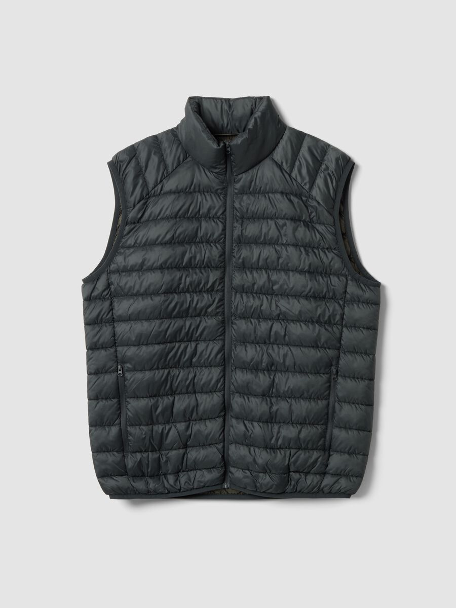 Grey Ultralight Padded Gilet with Zip_0