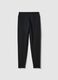 Black stretch cotton slim-fit leggings_4